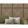Mexen Linea 08 akustinė sieninė plokštė 60 x 60 cm (4 vnt.), veltinis 9 mm, techninis faneros lukštas, Baltintas Ąžuolas