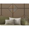 Mexen Linea 26 sieninis akustinis skydelis 60 x 60 cm (4 vnt.), 9 mm filcas, techninis lukštas, Šviesus Riešutas