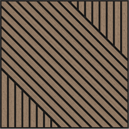 Mexen Linea 26 sieninis akustinis skydelis 60 x 60 cm (4 vnt.), 9 mm filcas, techninis lukštas, Šviesus Riešutas