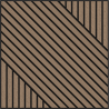 Mexen Linea 26 sieninis akustinis skydelis 60 x 60 cm (4 vnt.), 9 mm filcas, techninis lukštas, Šviesus Riešutas