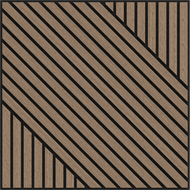Mexen Linea 26 sieninis akustinis skydelis 60 x 60 cm (4 vnt.), 9 mm filcas, techninis lukštas, Šviesus Riešutas