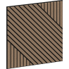 Mexen Linea 26 sieninis akustinis skydelis 60 x 60 cm (4 vnt.), 9 mm filcas, techninis lukštas, Šviesus Riešutas