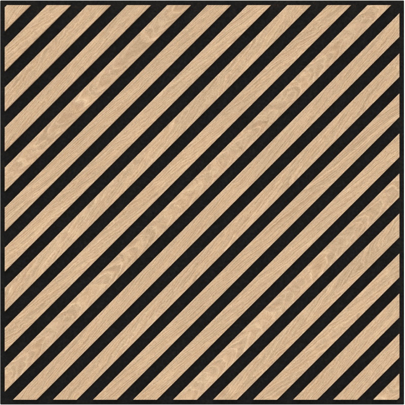 Mexen Linea 39 akustinė sienų plokštė 60 x 60 cm (4 vnt.), 9 mm veltinis, techninis faneras, Balintas Ąžuolas