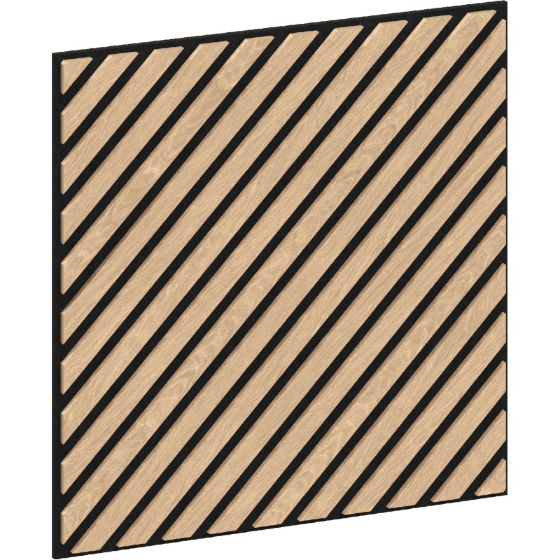 Mexen Linea 39 akustinė sienų plokštė 60 x 60 cm (4 vnt.), 9 mm veltinis, techninis faneras, Balintas Ąžuolas