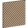 Mexen Linea 39 akustinė sienų plokštė 60 x 60 cm (4 vnt.), 9 mm veltinis, techninis faneras, Balintas Ąžuolas