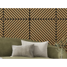 Mexen Linea 39 sieninė akustinė plokštė 60 x 60 cm (4 vnt.), veltinis 9 mm, techninis fanera, Ąžuolas Classic
