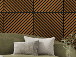 Mexen Linea 39 sienų akustinis skydas 60 x 60 cm (4 vnt.), veltinis 9 mm, techninis faneris, Natūrali ąžuolo spalva