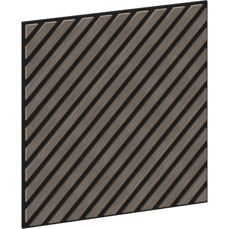 Mexen Linea 39 akustinė sienų plokštė 60 x 60 cm (4 vnt.), veltinis 9 mm, techninis fanieris, Pilkas Ąžuolas