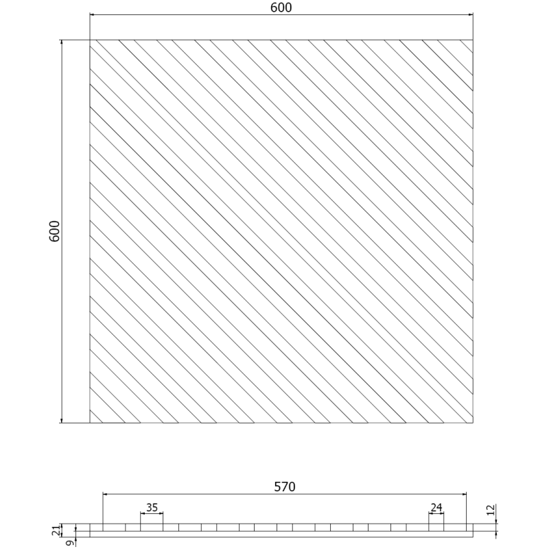 Mexen Lam-B sienos lamelės 275 x 30 cm, HDF plokštė 4 mm, techninis faneruotas fanera, Smėlio ąžuolas - S100-275307-3015-001