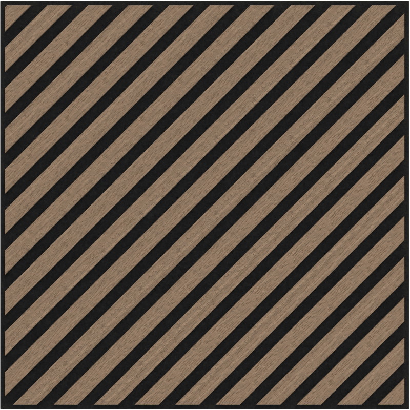 Mexen Linea 39 akustinis sieninis skydas 60 x 60 cm (4 vnt.), veltinis 9 mm, techninis faneris, Šviesus Riešutas
