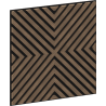 Mexen Linea 01 akustinė sieninė plokštė 60 x 60 cm (4 vnt.), 9 mm veltinis, techninis lukštas, Tamsus Riešutas