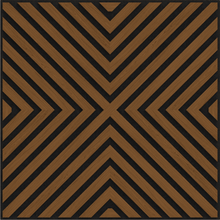 Mexen Linea 01 akustinė sieninė plokštė 60 x 60 cm (4 vnt.), veltinis 9 mm, techninis faneras, Natūralus Ąžuolas