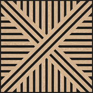 Mexen Linea 05 sieninė akustinė plokštė 60 x 60 cm (4vnt.), veltinis 9 mm, techninis fanera, Balinta Ąžuolas