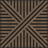 Mexen Linea 05 akustinė sienų plokštė 60 x 60 cm (4 vnt.), veltinis 9 mm, techninis fanera, Tamsus Riešutas