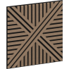 Mexen Linea 05 akustinis sienos panelis 60 x 60 cm (4 vnt.), veltinis 9 mm, techninis faneris, Šviesus Riešutas