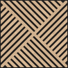Mexen Linea 08 akustinė sieninė plokštė 60 x 60 cm (4 vnt.), veltinis 9 mm, techninis faneros lukštas, Baltintas Ąžuolas