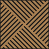 Mexen Linea 08 akustinė sienų plokštė 60 x 60 cm (4 vnt.), veltinis 9 mm, techninis fanera, Classic ąžuolas