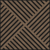 Mexen Linea 08 akustinė sienų plokštė 60 x 60 cm (4 vnt.), 9 mm veltinis, techninis fanera, Tamsus Riešutas