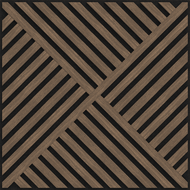 Mexen Linea 08 akustinė sienų plokštė 60 x 60 cm (4 vnt.), 9 mm veltinis, techninis fanera, Tamsus Riešutas