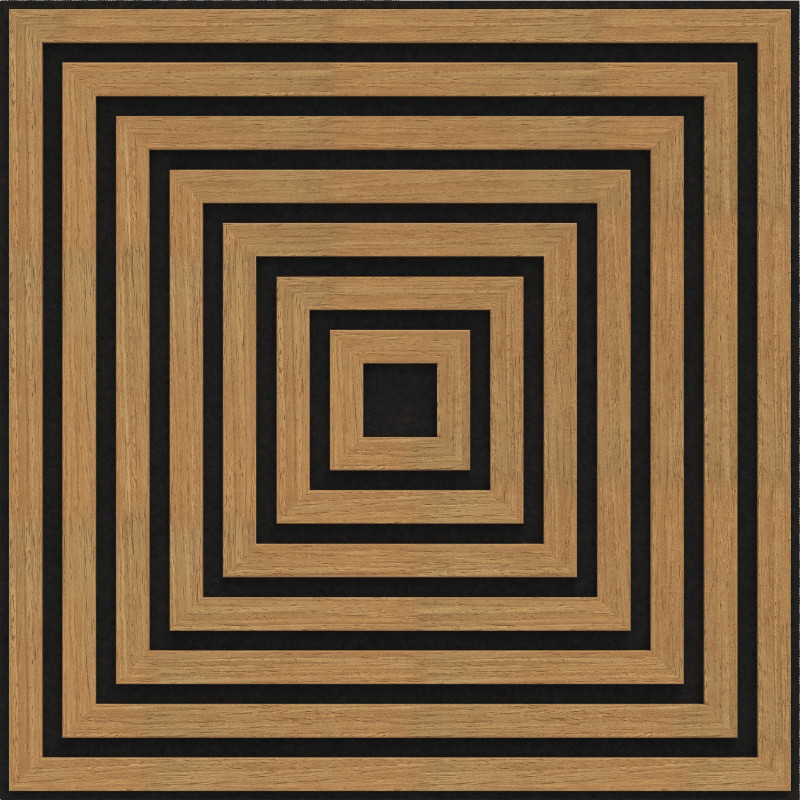 Mexen Linea 13 sieninė akustinė plokštė 60 x 60 cm (4 vnt.), 9 mm veltinis, techninis faneris, Ąžuolas Classic