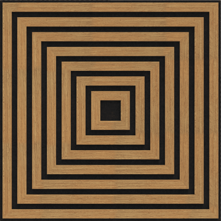 Mexen Linea 13 sieninė akustinė plokštė 60 x 60 cm (4 vnt.), 9 mm veltinis, techninis faneris, Ąžuolas Classic