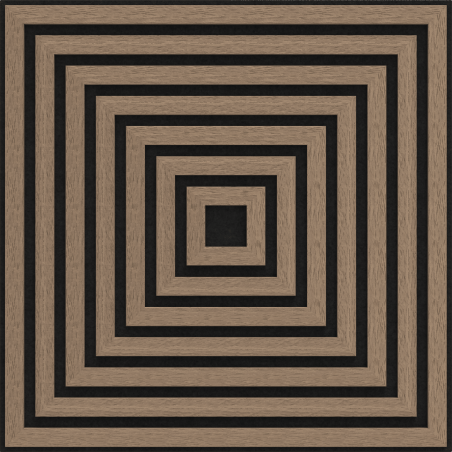 Mexen Linea 13 sieninis akustinis skydas 60 x 60 cm (4vnt.), 9 mm veltinis, techninė fanera, Šviesus Riešutas