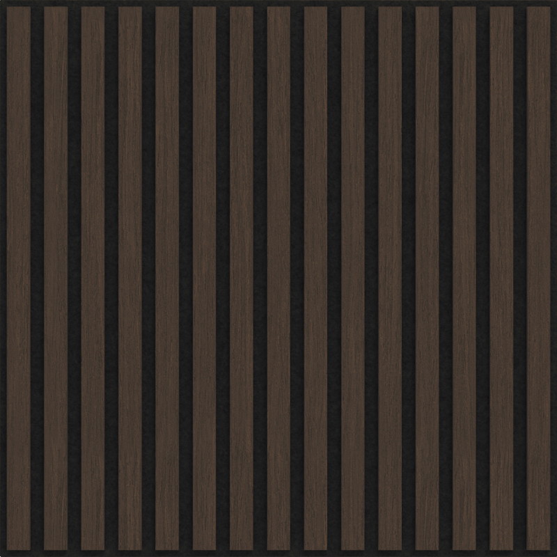 Mexen Linea 15 sieninė akustinė plokštė 60 x 60 cm (4 vnt.), 9 mm veltinis, techninis faneras, Mocca ąžuolas