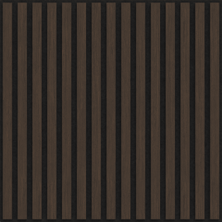 Mexen Linea 15 sieninė akustinė plokštė 60 x 60 cm (4 vnt.), 9 mm veltinis, techninis faneras, Mocca ąžuolas
