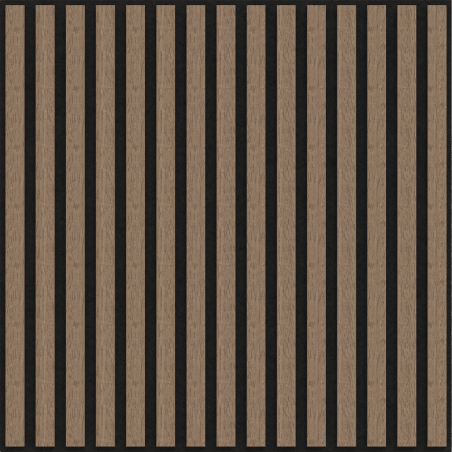 Mexen Linea 15 akustinė sieninė plokštė 60 x 60 cm (4 vnt.), 9 mm veltinis, techninis faneros lukštas, Šviesus Riešutas