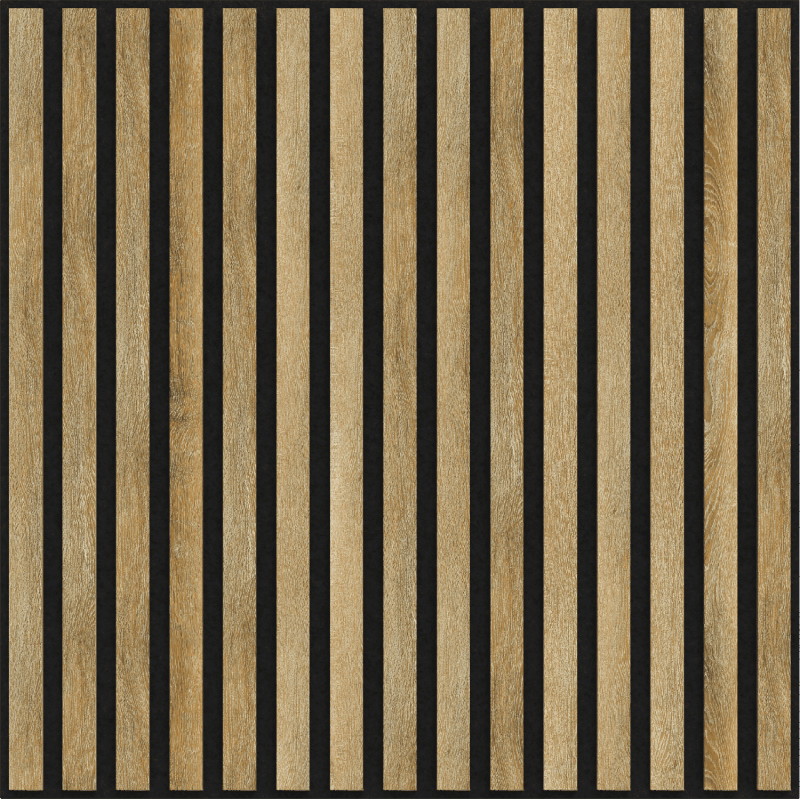 Mexen Linea 15 akustinė sieninė plokštė 60 x 60 cm (4 vnt.), 9 mm veltinis, techninė fanera, Medaus Ąžuolas