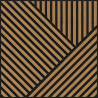 Mexen Linea 25 akustinė sienos plokštė 60 x 60 cm (4 vnt.), veltinis 9 mm, techninis fanera, Ąžuolas Classic