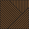 Mexen Linea 25 akustinė sieninė plokštė 60 x 60 cm (4vnt.), 9 mm veltinis, techninis lukštas, Natūralus Ąžuolas