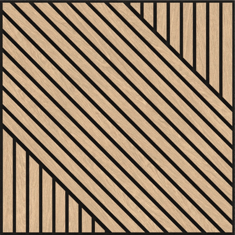 Mexen Linea 26 akustinis sienos skydelis 60 x 60 cm (4 vnt.), veltinis 9 mm, techninis lukštas, Balintas Ąžuolas