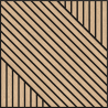 Mexen Linea 26 akustinis sienos skydelis 60 x 60 cm (4 vnt.), veltinis 9 mm, techninis lukštas, Balintas Ąžuolas