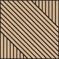 Mexen Linea 26 akustinis sienos skydelis 60 x 60 cm (4 vnt.), veltinis 9 mm, techninis lukštas, Balintas Ąžuolas