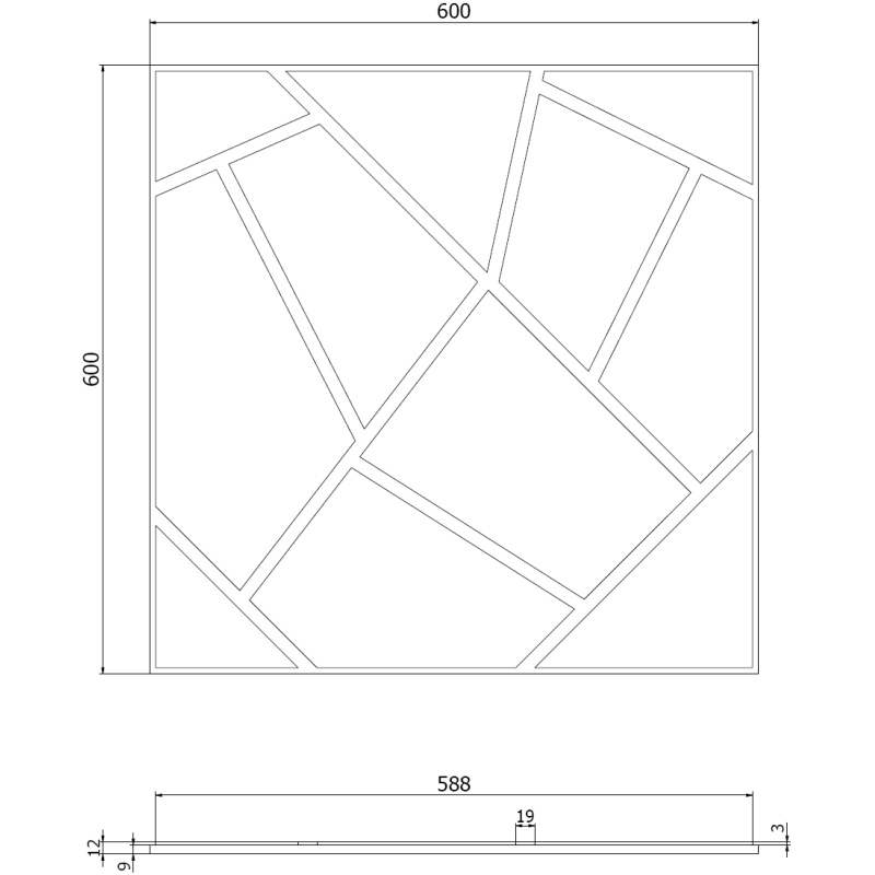Mexen Lam-B sienos lamelės 275 x 30 cm, HDF plokštė 4 mm, techninis faneruotas fanera, Smėlio ąžuolas - S100-275307-3015-001