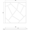 Mexen Lam-B sienos lamelės 275 x 30 cm, HDF plokštė 4 mm, techninis faneruotas fanera, Smėlio ąžuolas - S100-275307-3015-001