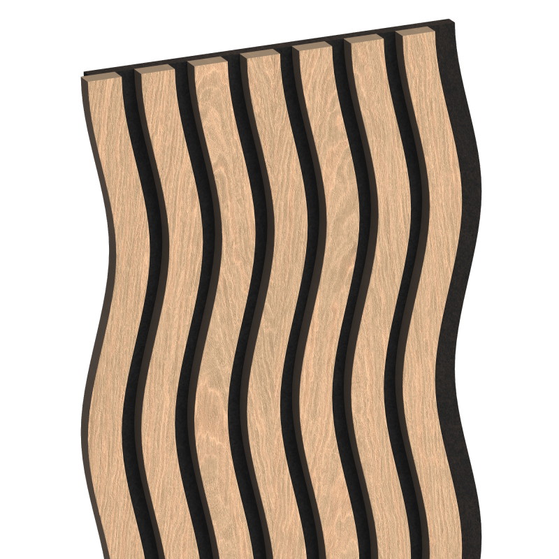 Mexen Lam-SF 01 akustinės sienų plokštės 280 x 30 cm, veltinis 9 mm, techninis fanera, Balinto Ąžuolo - S106-280-01-040