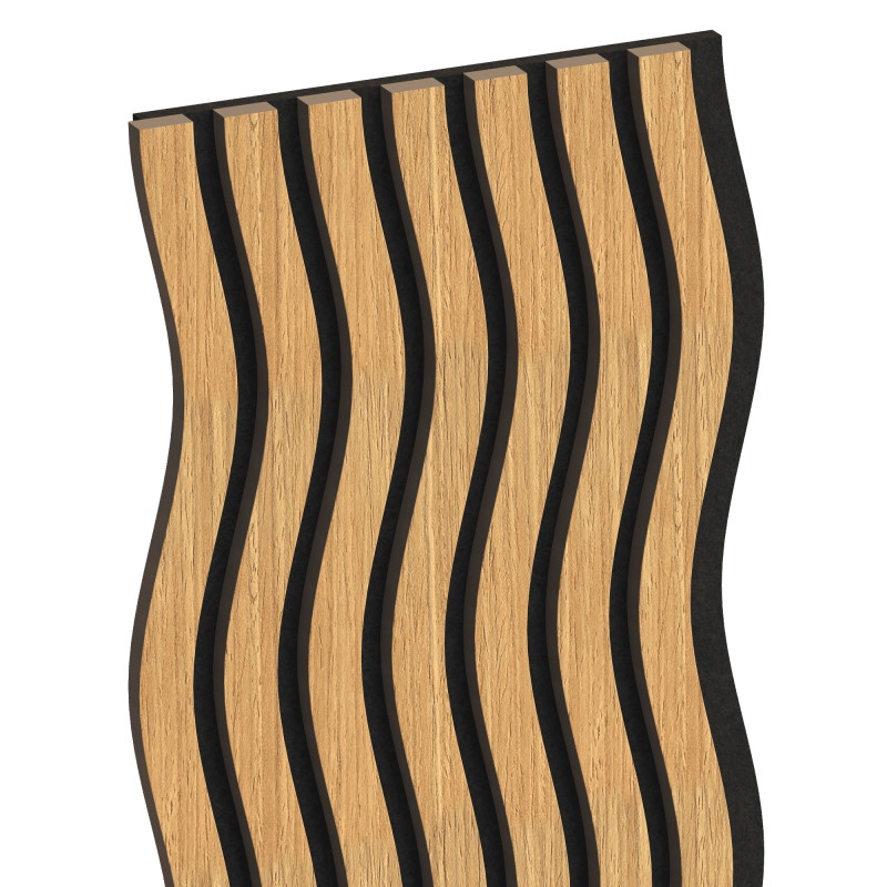 Mexen Lam-SF 01 akustinės sienų lamelės 280 x 30 cm, 9 mm veltinis, techninė faniera, Ąžuolas Klasikinis - S106-280-01-041