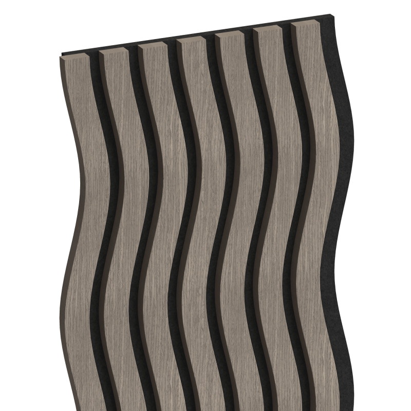 Mexen Lam-SF 01 sieninės akustinės plokštės 280 x 30 cm, veltinis 9 mm, techninis fanera, Pilkas Ąžuolas - S106-280-01-043