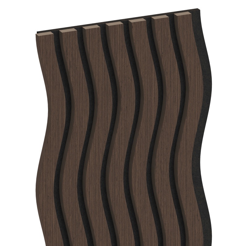 Mexen Lam-SF 01 sieninės akustinės lamelės 280 x 30 cm, veltinis 9 mm, techninis lukštas, Mocca ąžuolas - S106-280-01-045