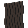 Mexen Lam-SF 01 akustinės sieninės lentelės 280 x 30 cm, 9 mm veltinio pagrindas, techninis faneros lukštas, Juodas
