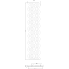 Mexen Lam-SF 02 akustinės sieninės lamelės 280 x 30 cm, 9 mm veltinis, techninis faneris, Pilkas Ąžuolas - S106-280-02-043