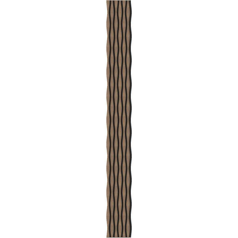 Mexen Lam-SF 01 Lam-SF 26 akustinės sienų juostelės 280 x 30 cm, veltinis 9 mm, techninis fanera, Tamsus Riešutas