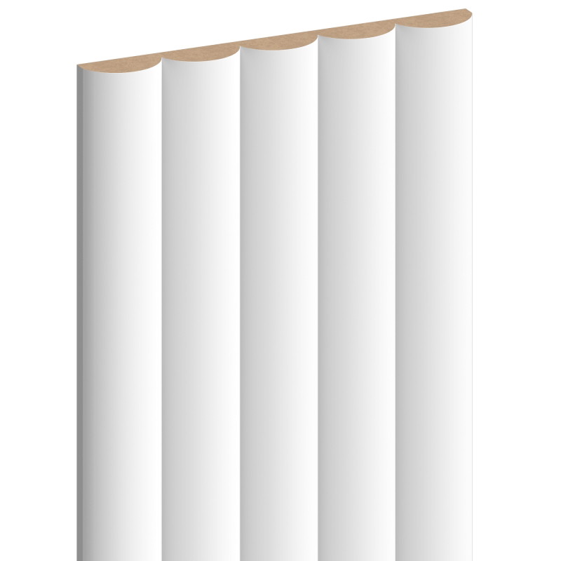 Mexen Strio 02 rifliuotos sieninės lentelės 280 x 14,5 cm (2 vnt.), baltos - S120-280-02-301