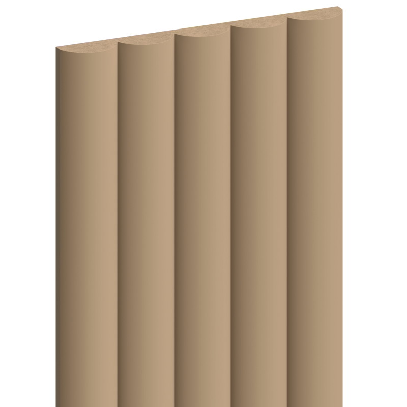 Mexen Strio 02 sieninės rifliuotos plokštės 280 x 14,5 cm (2 vnt.), kapučino - S120-280-02-304