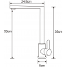 Mexen Gina virtuvinis maišytuvas, inox - 672300-99