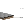 Mexen Strio 02 sieniniai lamelės rifliuoti 280 x 14,5 cm (2vnt), rožiniai - S120-280-02-307