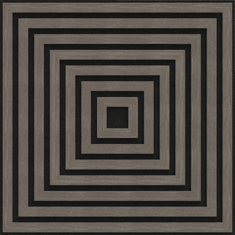 Mexen Linea 13 akustinis sieninis skydelis 60 x 60 cm (4 vnt.), 9 mm veltinis, techninis fanera, Pilka Ąžuolas