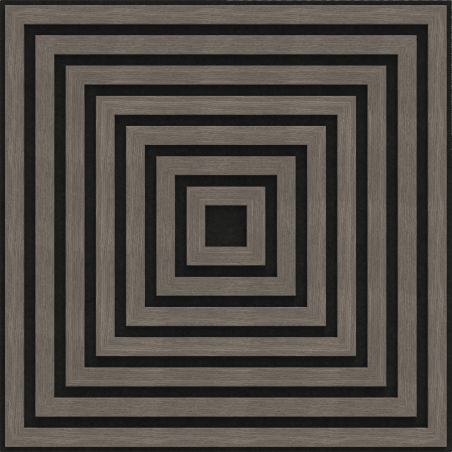 Mexen Linea 13 akustinis sieninis skydelis 60 x 60 cm (4 vnt.), 9 mm veltinis, techninis fanera, Pilka Ąžuolas
